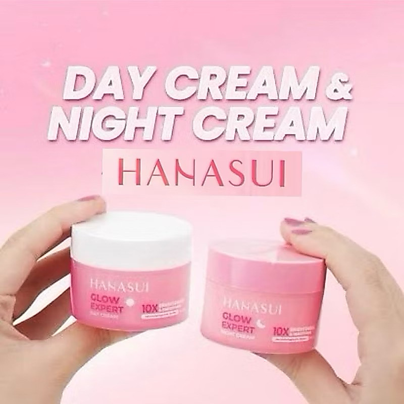 Hanasui Glow Expert Day Cream Dan Night Cream New Improved Formula