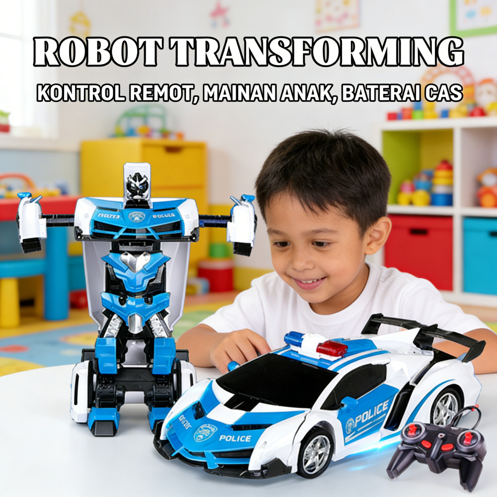 AUTOBOT BATERAI CAS DEFORMATION MOBIL ROBOT ROBOT REMOT KONTROL TRANSFORMING JADI MOBIL REMOT ROBOT