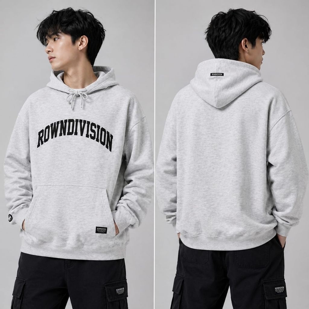 Rown Division Official Pullover Hoodie Misty - Rowndvsn Jaket Coolliest Abu Muda - TC011