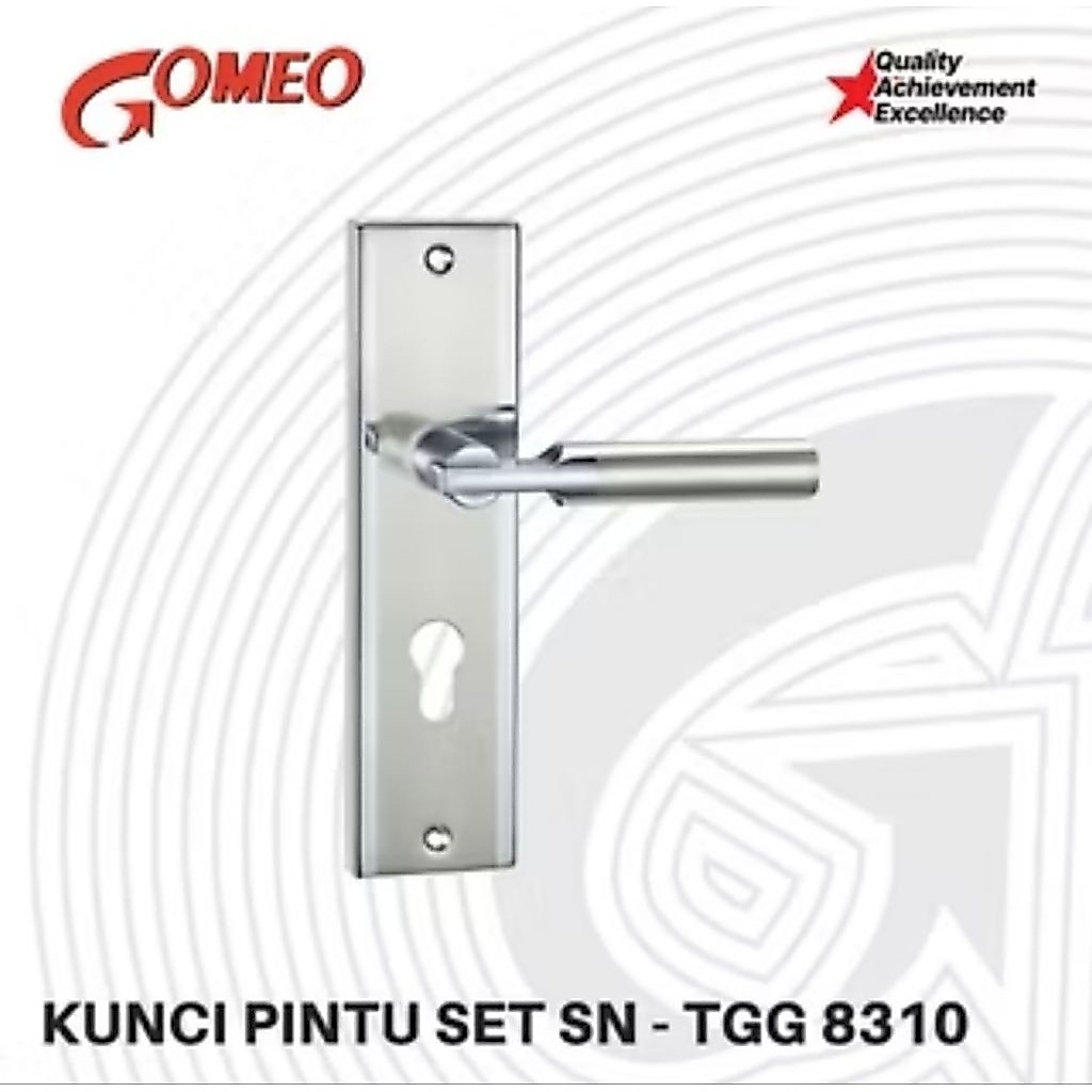 Kunci Pintu Set Tanggung silver Nickel GOMEO