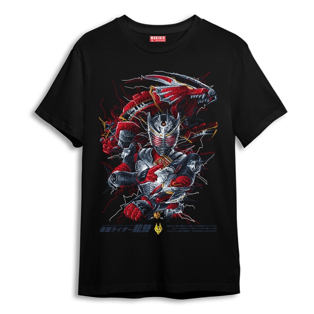 POP Kaos Kamen Rider Ryuki Scribble Sablon Keren