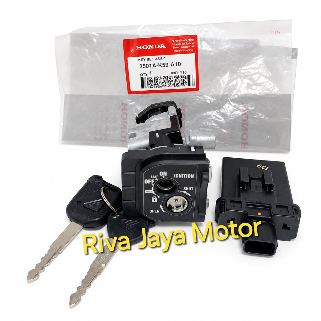 Kunci Kontak Set Vario 150 125 110 Led Fi Esp 2015 -2019 + Remote Key Set Assy Original Ahm Astra Ho
