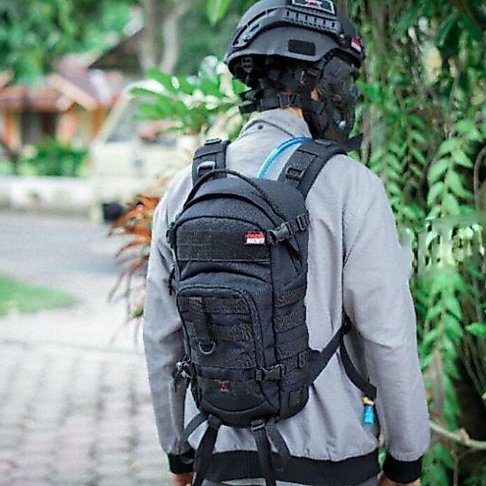 Official Tas Sepeda Ransel Black Tactical Bagpack Tentara Tni Polri Military Hydropack Ct14 Original