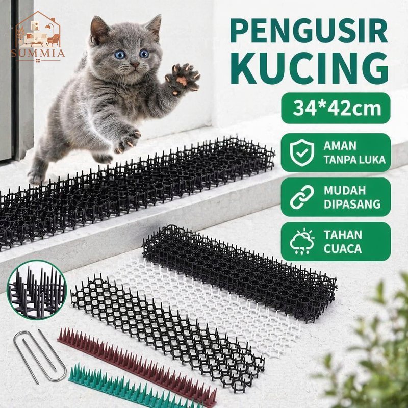 Tikar Pengusir Kucing Anti Gali Paku Plastik Untuk Kebun Tanaman Halaman Rumah
