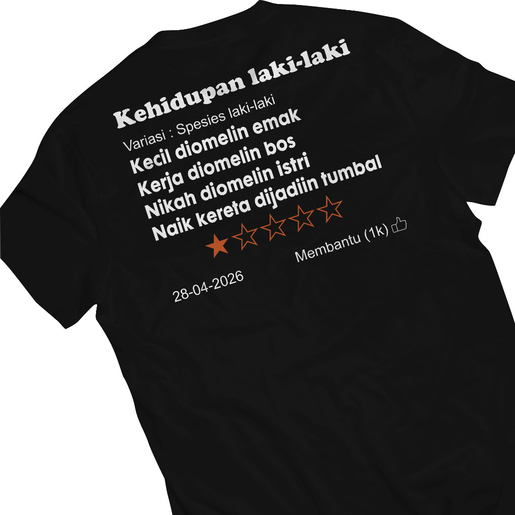 Tshirt Baju Kaos Kehidupan Laki Laki Kecil Diomelin Emak Kerja Diomelin Bos Nikah Diomelin Istri Nai