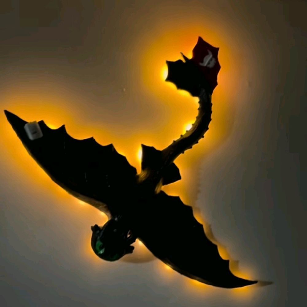 hiasan dinding replika dragon Toothless 3D.hiasan lampu dinding dragon Toothless