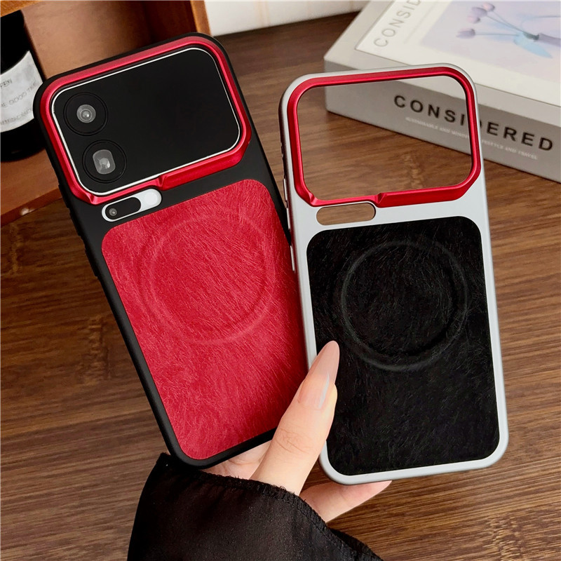 Casing untuk Xiaomi 17 Pro 17ProMax Casing Logam Mewah Pelindung Cincin Kamera Kulit PU PC Casing Po