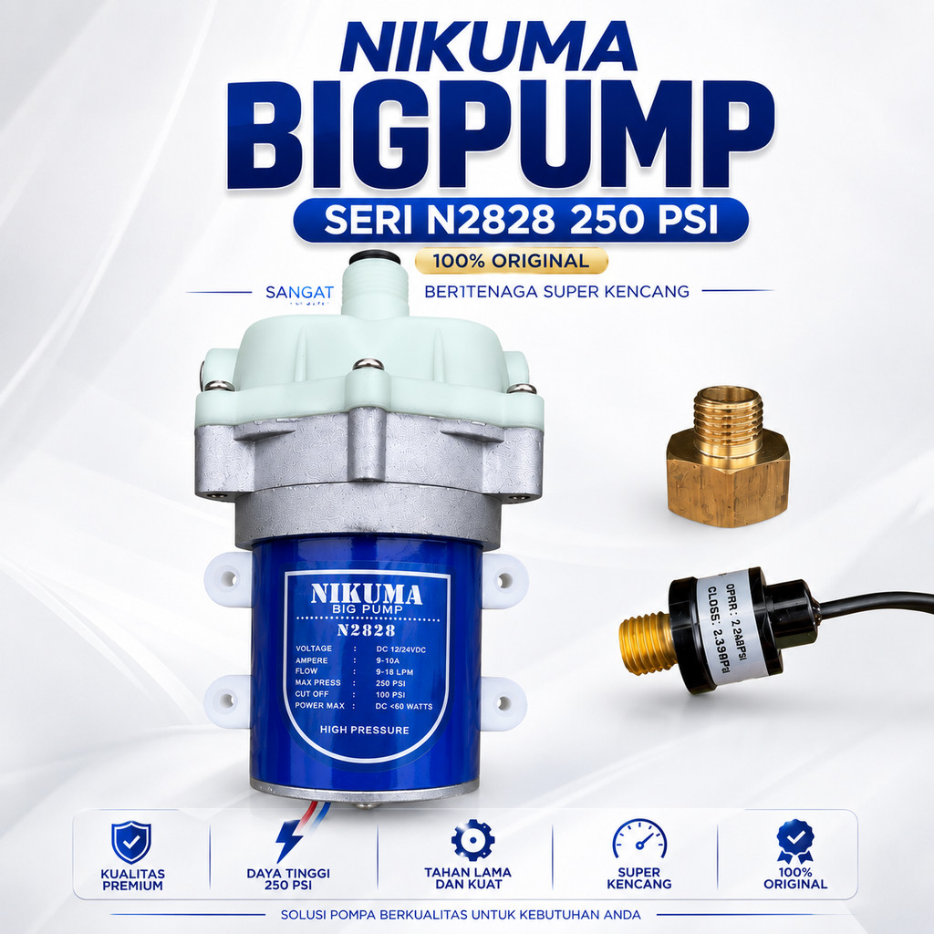 NIKUMA BIG PUMP N2828 - MAKS 250 PSI 10 LPM 110 WATT ORIGINAL