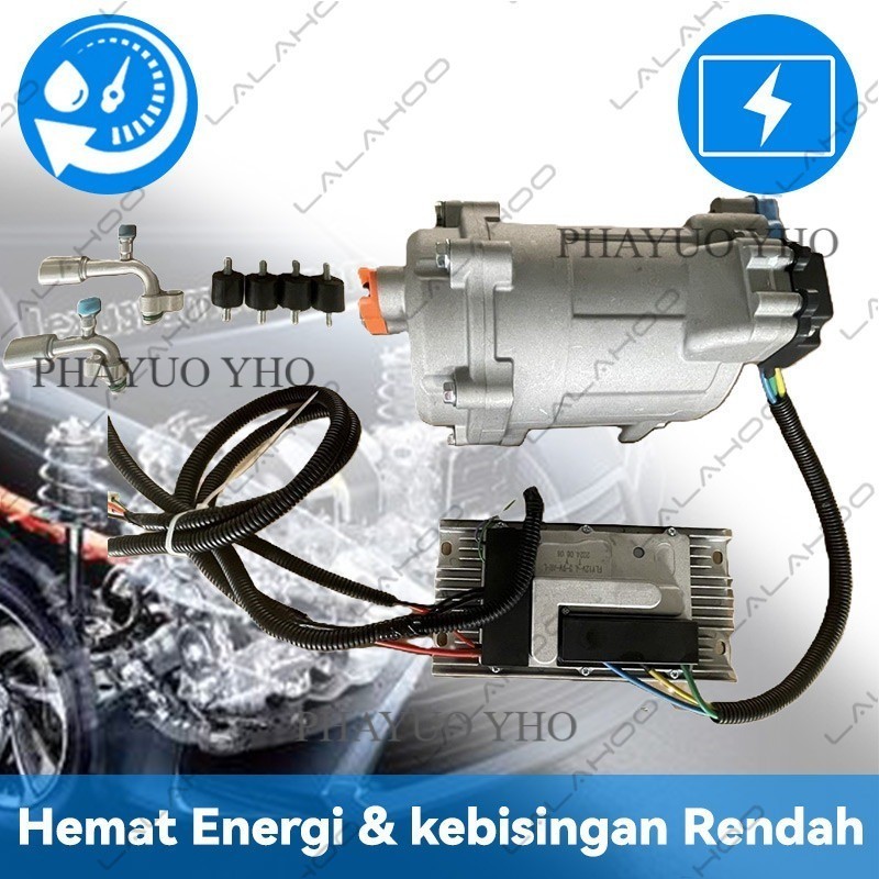 Kompresor AC Elektrik Mobil Universal 12V 24V Langsung Colok Aki Compressor Electric Double Blower P
