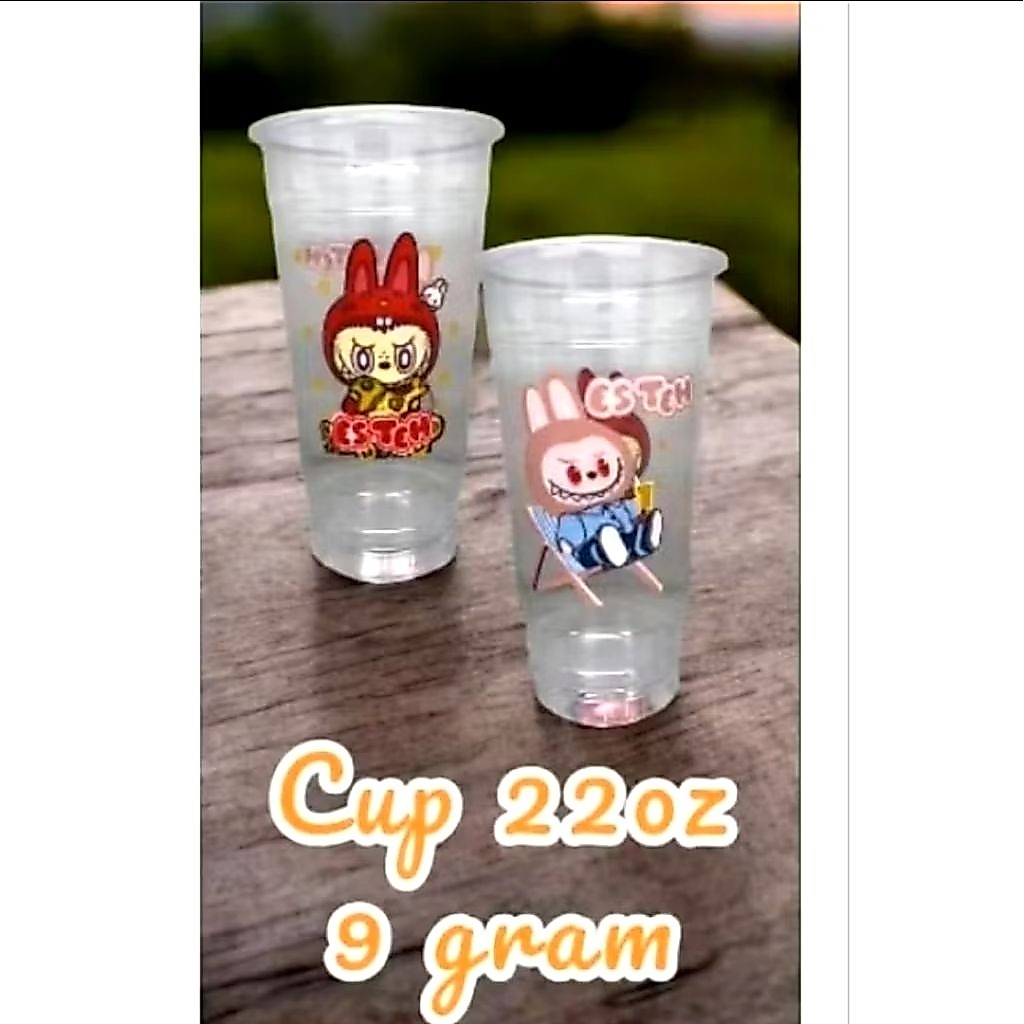 Isi 50 Pcs Gelas Labubu 22oz / Cup Labubu 22 OZ