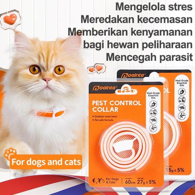 Puainta Anti Kutu Kalung Collar Minyak Esensial Anabol Kelegaan Emosional Anti Kutu & Stres Untuk Ku