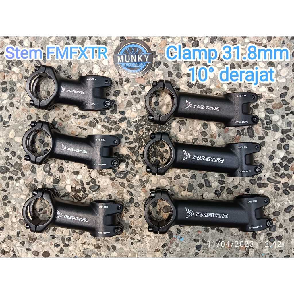 Foto FMFXTR Stem Panjang Sepeda Nunduk 10 derajat 60 70 80 90 100 110 mm clamp 31.8 oversize