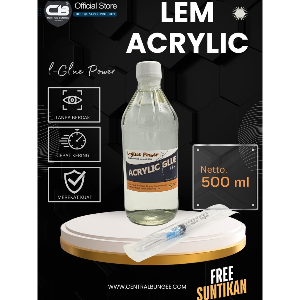 lem acrylic crystal glue / Lem Super khusus Bahan acrylic