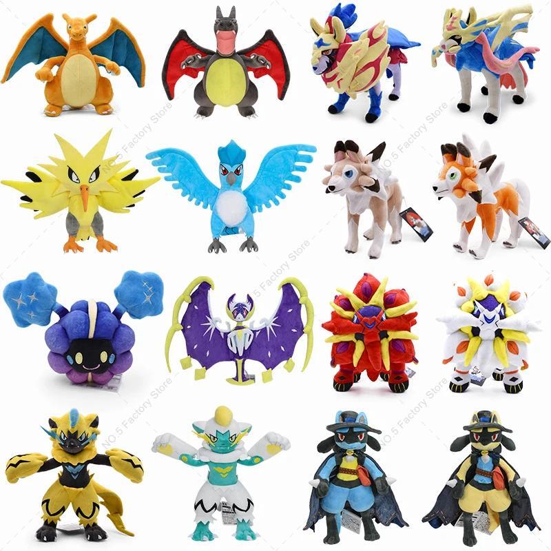 Anime Pokemon Kawaii Plush Doll Toys arizard Lunala Solgaleo Zeraora Lucario Cartoon Figure Plush Th