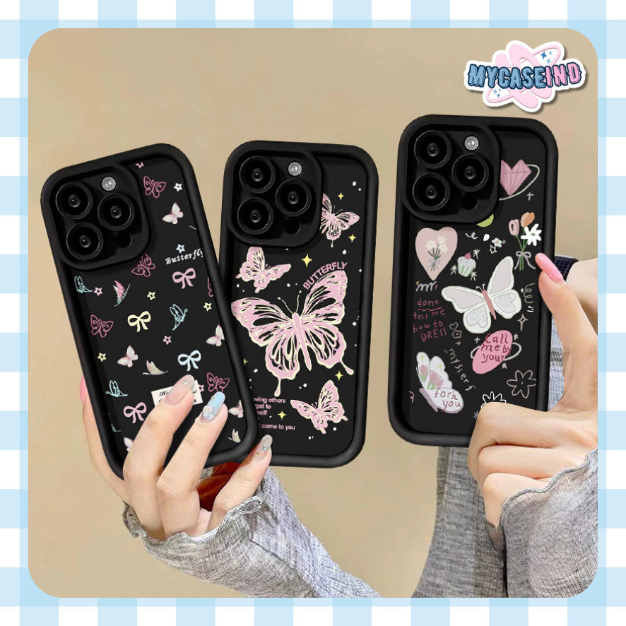 [MYCASEIND] Butterfly printing astro case realme c35 c20 c15 c30 c21 8 4g 8 pro 8i narzo 50 7i 5 c55