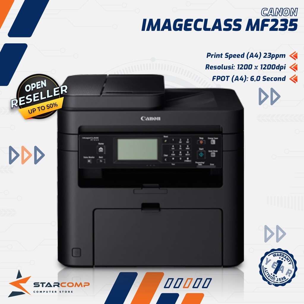 Canon imageCLASS MF235 - Printer Laser Mono A4 Multifungsi (Print/Scan/Copy/Fax)