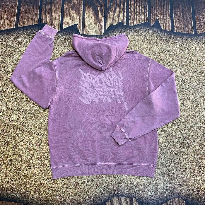 jaket pullover hoodie vintage art BROWN BREATH jemper tebal hangat casual size XL