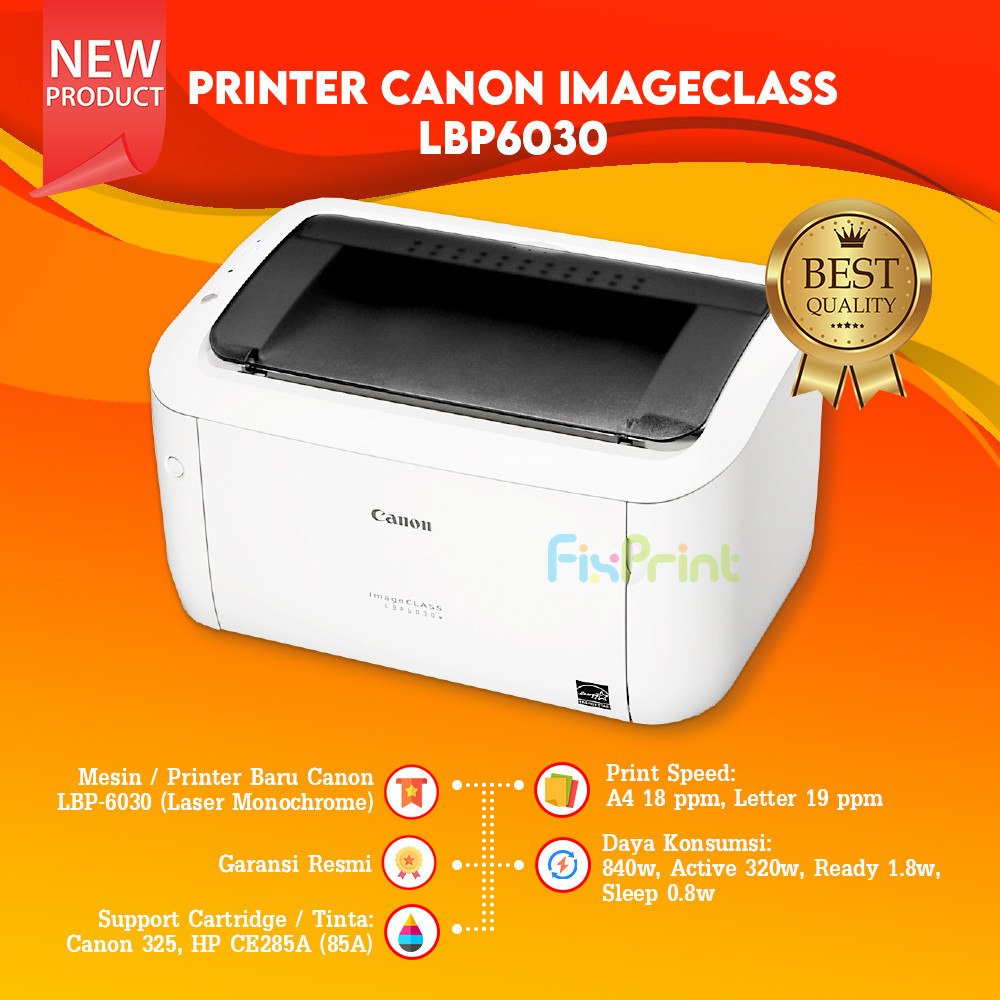 Printer Canon LBP 6030 / LBP6030W WiFi Printer laser monochrome Canon LBP 6030 New Ori