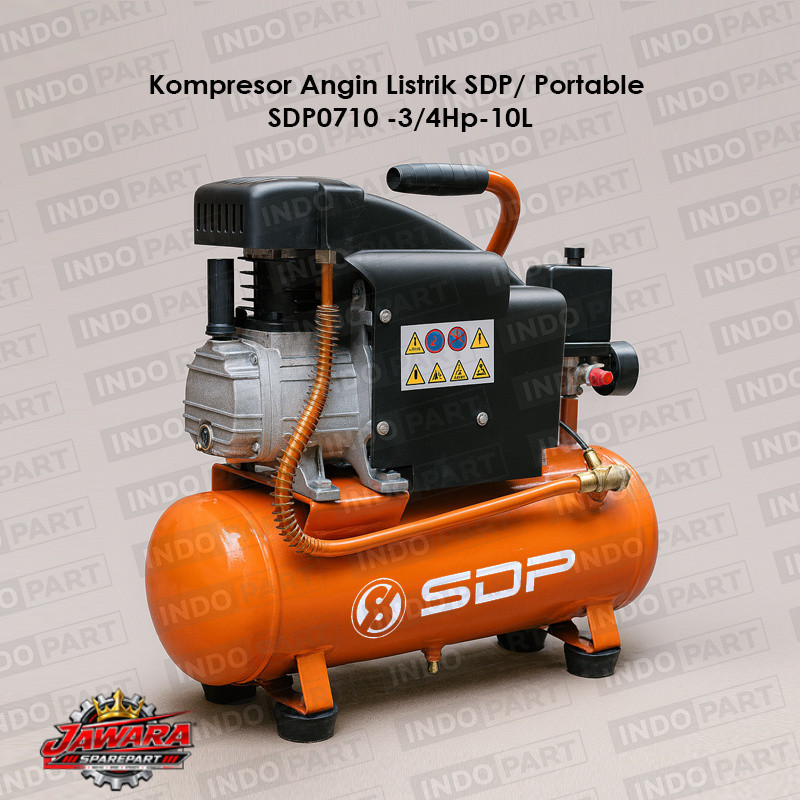 Kompresor Angin Listrik SDP Portable SDP0710 – 3/4 HP – 10 Liter