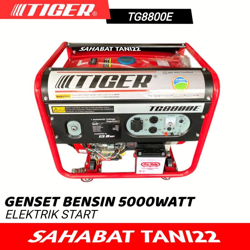 Generator Tiger TGR8800E 5000 WATT Genset Bensin Tiger 5000 WATT Power Generator Tiger