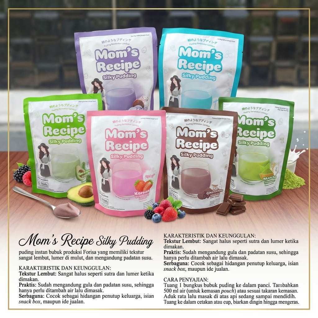 Mom's Recipe SILKY PUDDING puding bukan puyo puding super lembut puding forisa bubble gum 110gr coke