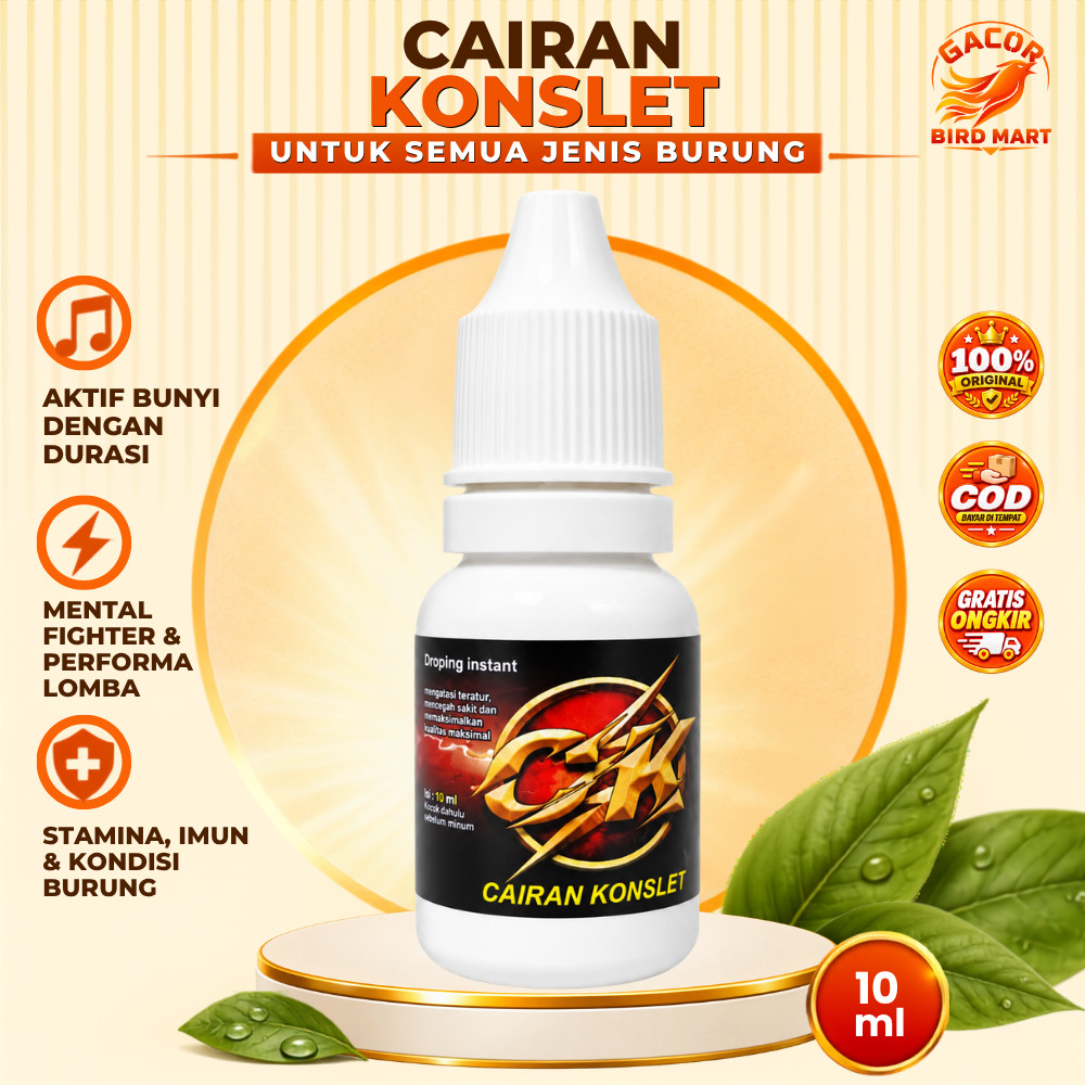 OK Cairan Konslet Vitamin membuat lebih strong konslet jeda rapet serta Untuk Kacer Pleci Kenari