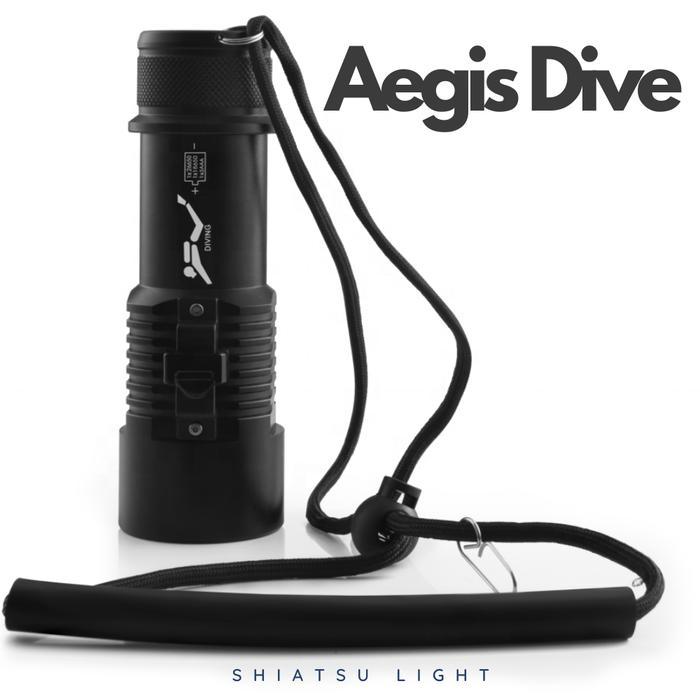 Aegis Dive Flashlight Senter Selam Diving Sccuba GT6g LED P70 Tahan Air IPX8 3 Mode
