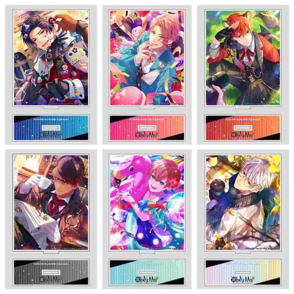 Anime Game 2-Obey Me Acrylic Stand Doll Leviathan Asmodues Beelzebub Belphegor Lucifer Mammon Figure