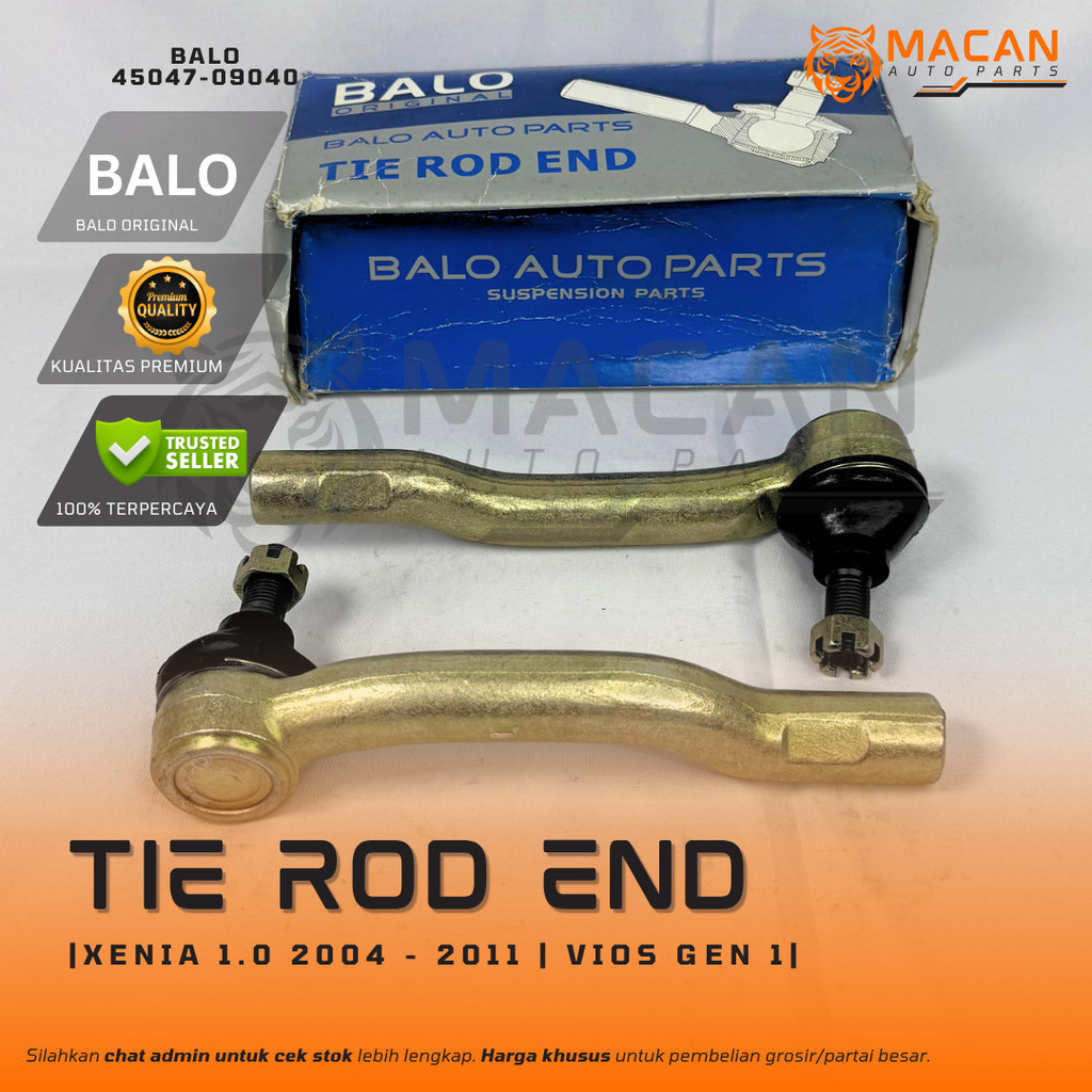 Tie Rod Daihatsu Xenia 1.0 2004 - 2011 Toyota Vios Gen 1 2002 - 2006  BALO 45047-09040 Outer Tie Rod
