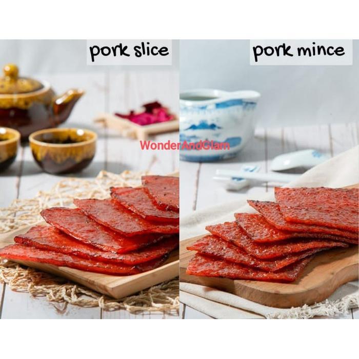 Loong kee Mince dried pork meat / Loong kee slice dried pork meat / Loong kee Dendeng Bakkwa ORI Mal