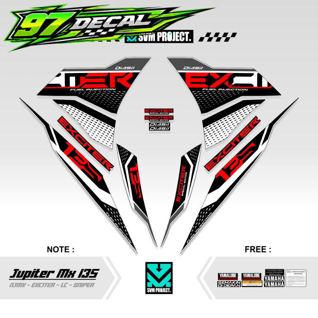 STRIPING JUPITER MX NEW 135 STIKER MX 135 / STICKER NJMX / SETIKER / ECXITER 135 / SNIPER 135