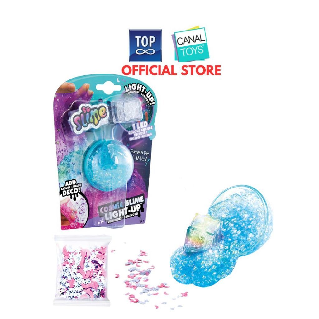 Canal Toys SO SLIME LIGHT UP COSMIC CRUNCH 1 PACK  - Slime Mainan Anak DIY dengan Pernak Pernik