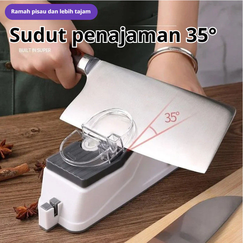 [Pengasahan Presisi] Pengasah Pisau Elektrik, Pengasah Pisau Dapur, Alat Asah Pisau Otomatis | Pisau