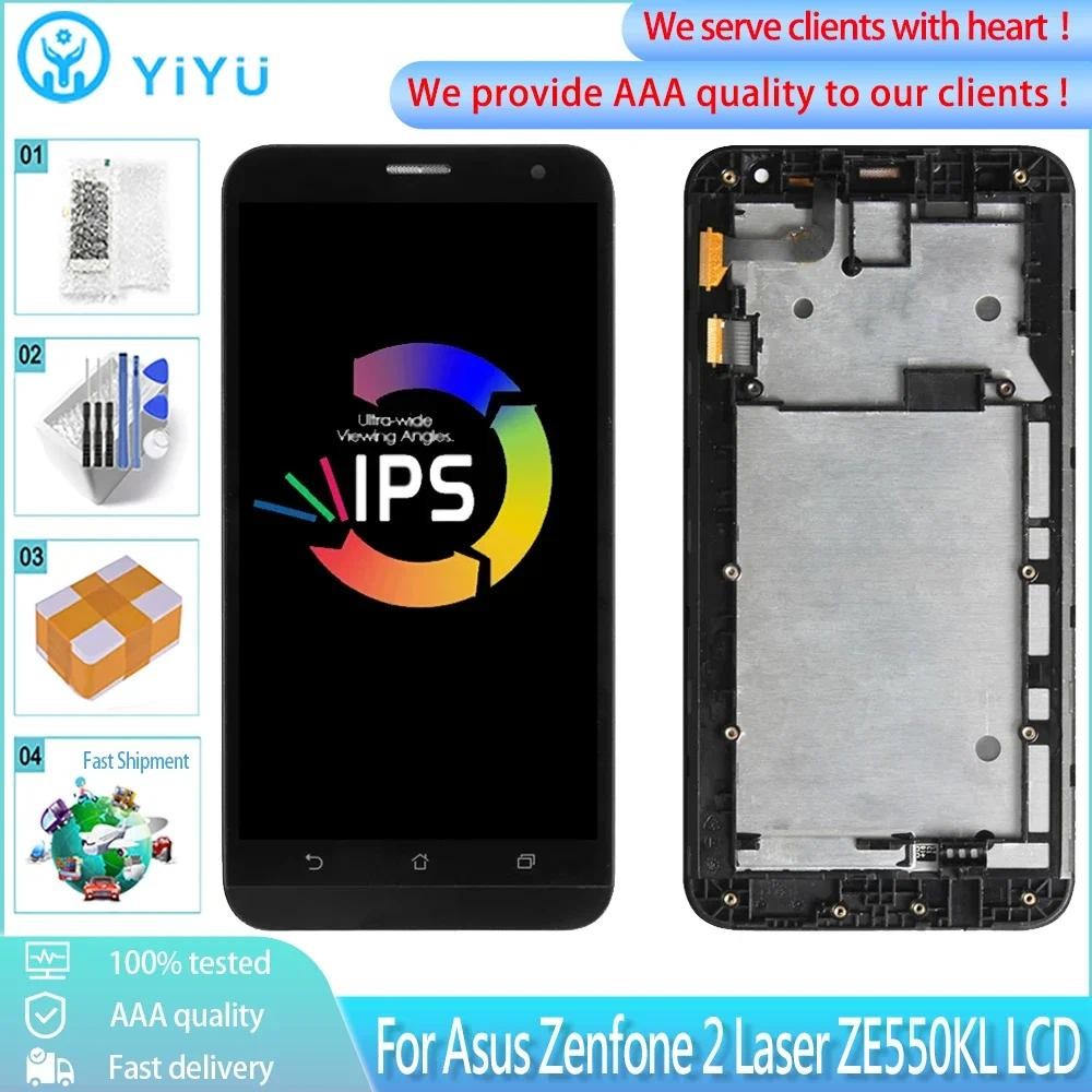 Original For Asus Zenfone 2 Laser ZE550KL LCD Tou Screen Z00LD Z00LDD LCD splay With Frame gitizer A