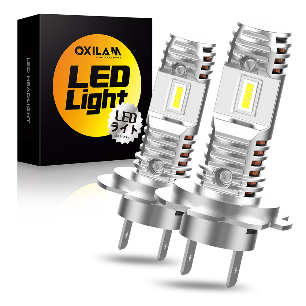 OXILAM 2x Car Headlight Bulb LED H7 LED Mini Fanless ode Lamps For Renault Scenic 3 Megane Peugeot 2