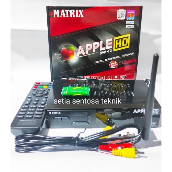 [DORFIC] Set Top Box Tv Digital Matrix DVB T2 Apple HD EWS / set top box dvb t2 - MATRIX MERAH, STB+