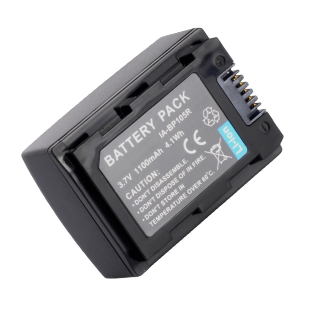 IA-BP105R For Samsung HMX-F80 F90 HMX-F800 HMX-G30 G304 BP105R 3.7V 1100mAh Replacement Camera Batte