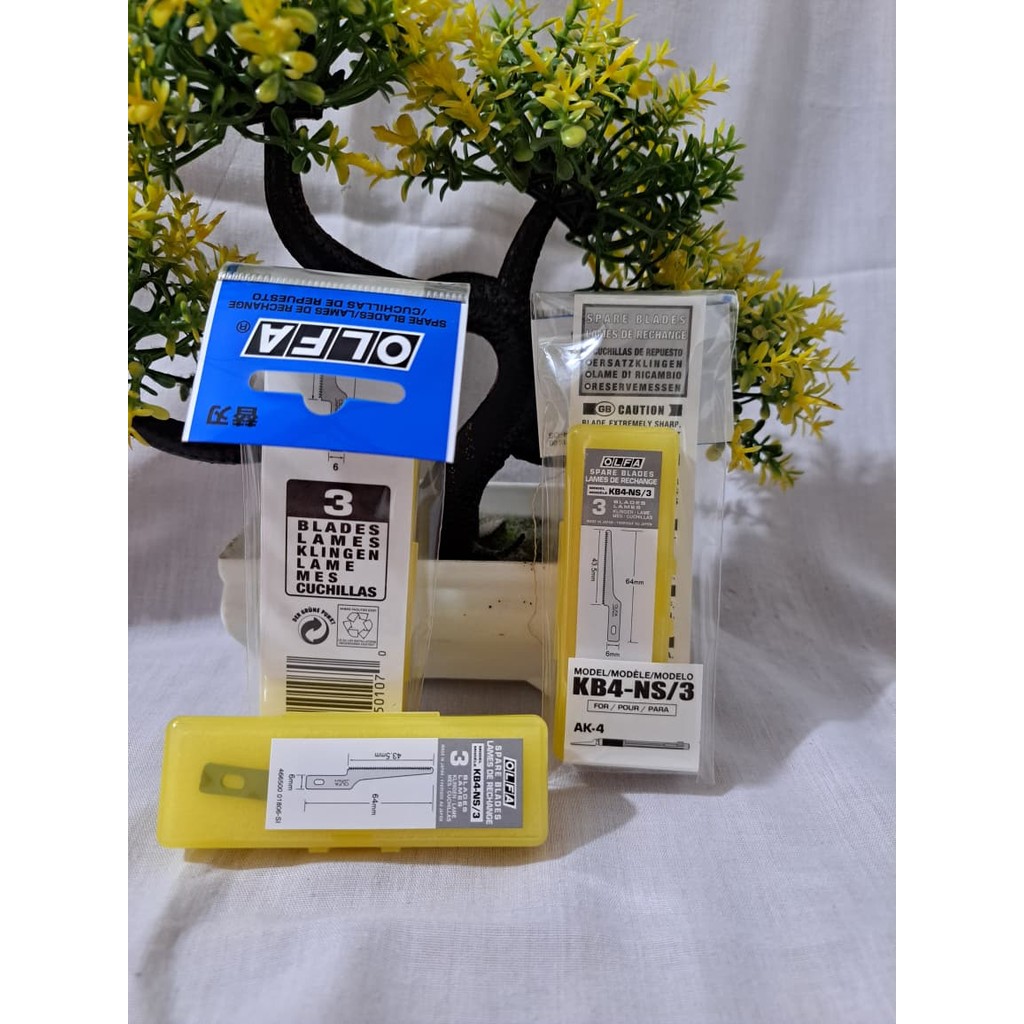 OLFA KB4-NS/3 Refill Pisau Cutter Pen (3pcs/pack) Spare blade for Art Knife Pro AK-4