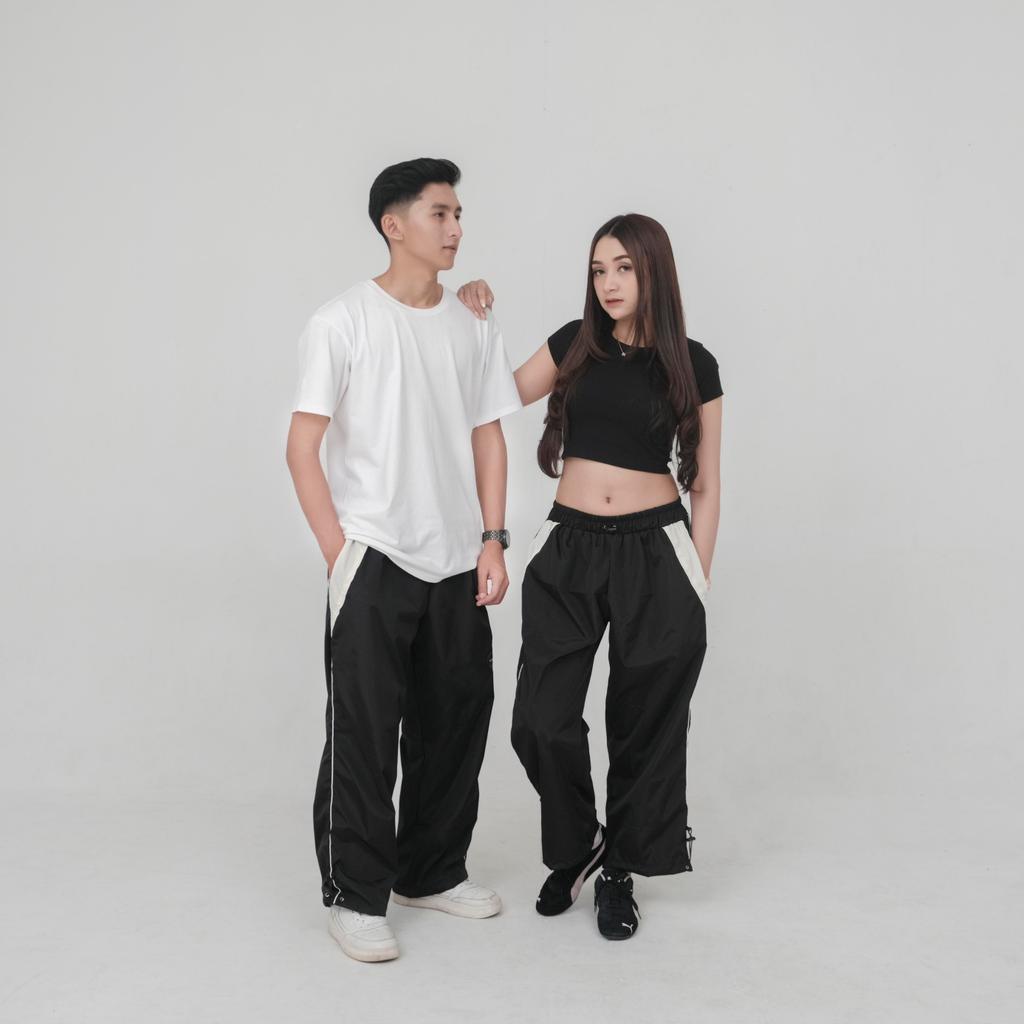 Valterra Agios - Celana Panjang Unisex Track Pants | Loose | Street Wear Casual | Pria Wanita