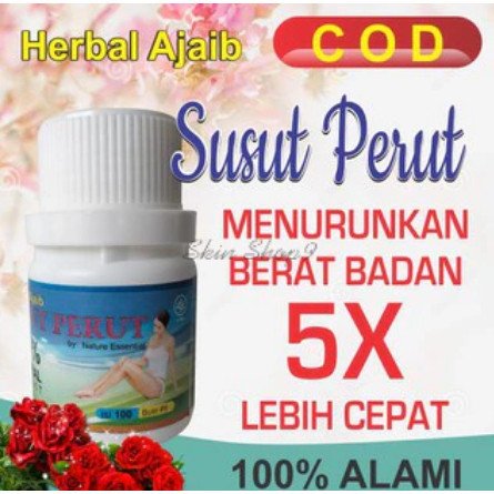 pil kuning Susut Herbal pelansing Perut / Diet Sehat (Body Slimming) isi 100 KAPSUL TOKO KEDAI.JAMU