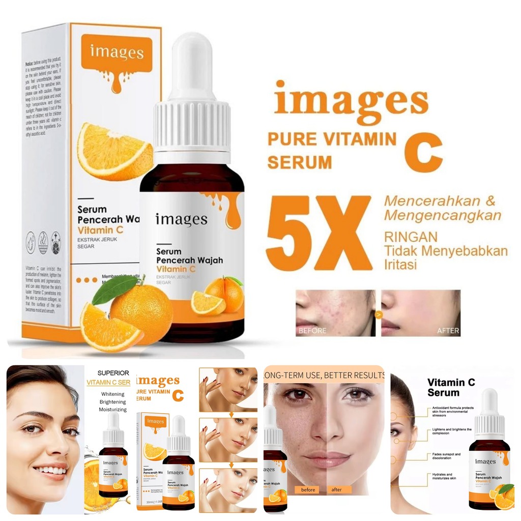 Images Serum Wajah Whitening Glowing Moisturizing Brightening Anti Aging Firming Pencerah Kulit 30ml
