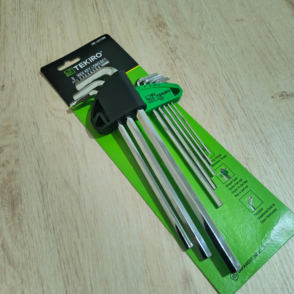 Kunci L Tekiro Panjang Set 9 Pcs - Kunci L Set 8 Pcs Tekiro Long Panjang Bisa COD - Kunci L Panjang 