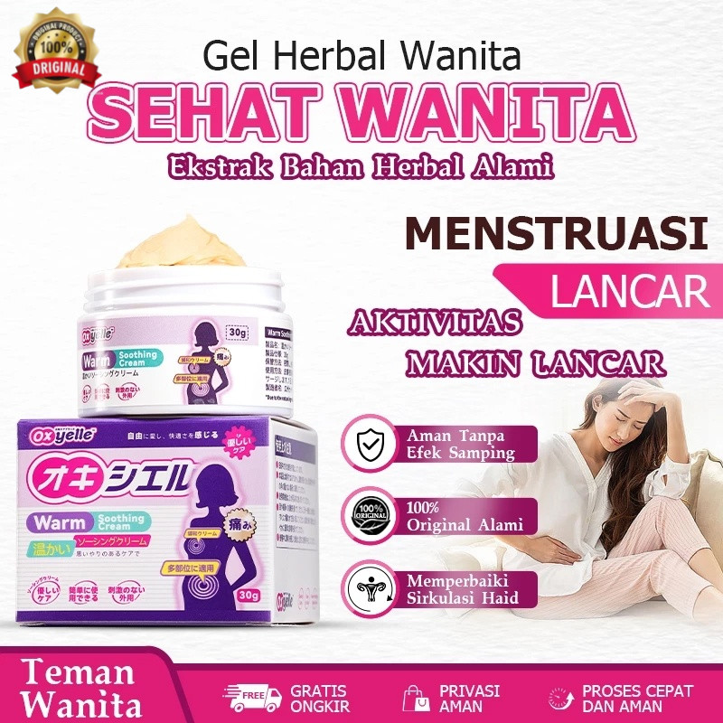 Oxyelle Gel Hangat Perut Rileks, Sensasi Alami/Oxyelle Gel Hangat Perut Membantu Meredakan Ketidakny