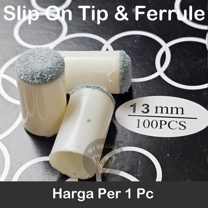 Slip On Cue Tip & Ferrule ecer 13mm 12mm 11mm 10mm 9mm billiard cue stick stik Murah - 13mm satuan [