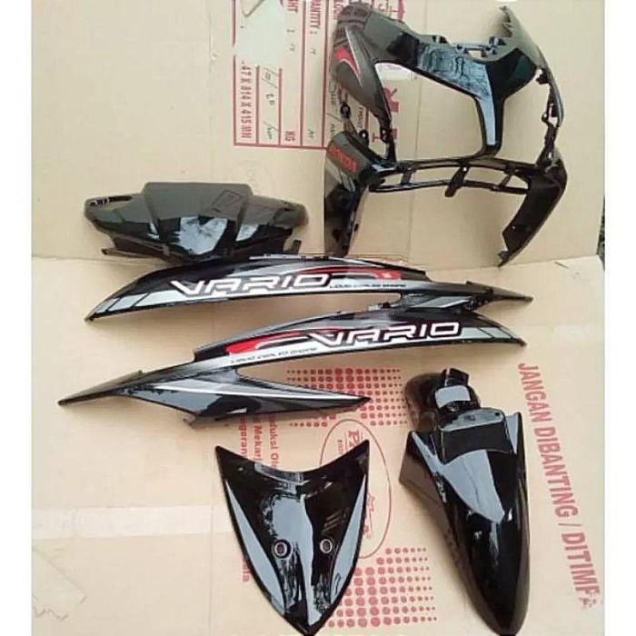 Fullset Body Halus Vario 110 Lama Full Set Vario 110 Karbu warna hitam - Plus sticker