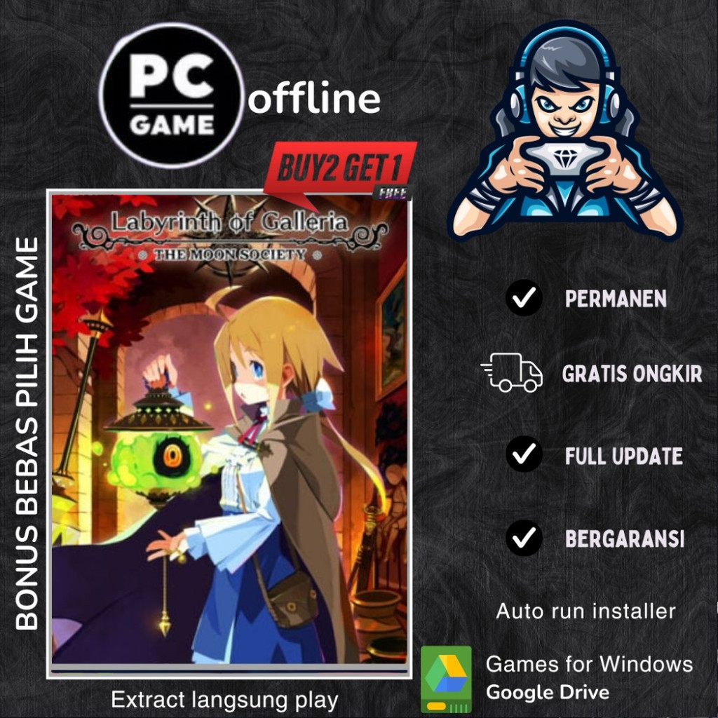 LABYRINTH OF GALLERIA THE MOON SOCIETY - GAME PC - GAME LAPTOP - GAME OFFLINE