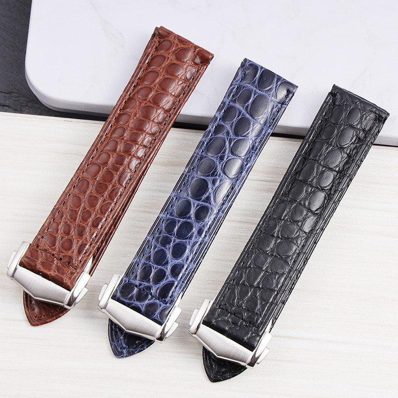 18/19/20/21/22mm High Quality Crocodile Skin Strap For Omega Seamaster 300 Speedmaster De Ville Watc