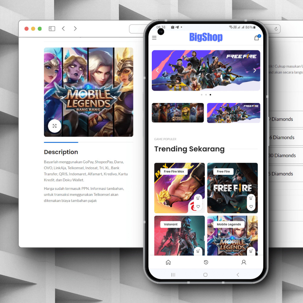 Template Website Topup Games Menggunakan WordPress