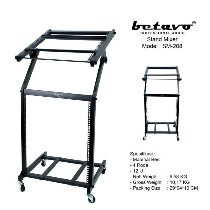 rak mixer betavo sm208 betavo sm 208 12u original