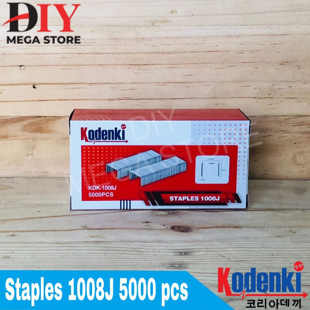 Kodenki isi staples tembak (angin) 1008J refill steples 1008 J 5000pcs Kodenki Isi Staples 1008J Pak